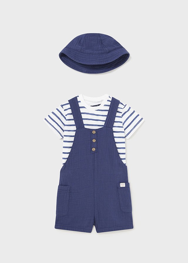 Boys Navy Blue Dungaree Shorts Set (mayoral) - CottonKids.ie - 12 month - 18 month - 2 year