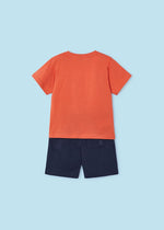 Boys Orange & Navy Cotton Shorts Set (mayoral) - CottonKids.ie - 2 year - 3 year - 4 year