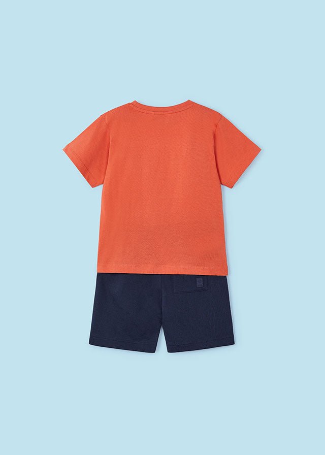 Boys Orange & Navy Cotton Shorts Set (mayoral) - CottonKids.ie - 2 year - 3 year - 4 year