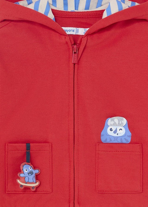 Boys Red Cotton Interactive Zip-Up Top (mayoral) - CottonKids.ie - 12 month - 18 month - 2 year