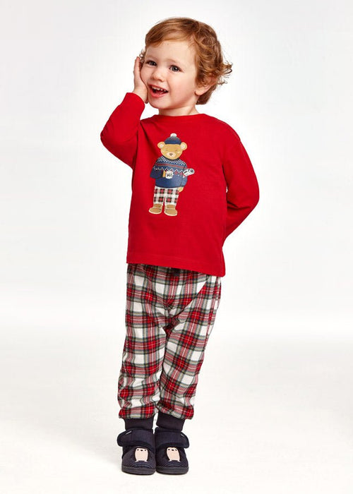 Boys Red Cotton Christmas Pyjamas  (mayoral)