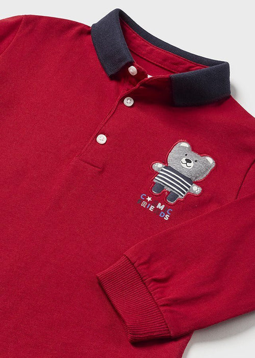 Boys Red Cotton Rugby Shirt (mayoral) - CottonKids.ie - 12 month - 18 month - 2 year