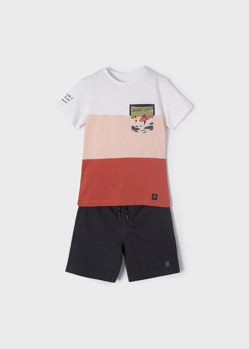 Boys Red & Grey Shorts Set (mayoral) - CottonKids.ie - Set - 3 year - 4 year - 5 year