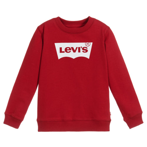 Boys Red Logo Sweatshirt Levis - CottonKids.ie - Jumper - 11-12 year - 13-14 year - 4 year