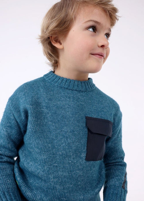 Boys Sweater Blue with Pocket Jumper Knitted(mayoral) - CottonKids.ie - 2 year - 4 year - 5 year