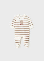 Boys White & Beige Cotton Babygrow (mayoral) - CottonKids.ie - 1-2 month - 3 month - 6 month