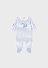 Boys White & Blue Cotton Babygrow (sold separately) (mayoral) - CottonKids.ie - 0-1 month - 1-2 month - 3 month
