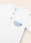 Boys White & Blue Dungaree Set (mayoral) - CottonKids.ie - 18 month - 3 year - 6 month