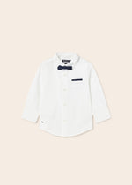 Boys White Cotton Shirt & Bow Tie (mayoral) - CottonKids.ie - Top - 12 month - 18 month - 2 year