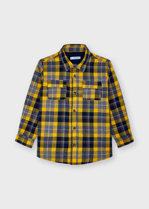 BOYS YELLOW CHECKED SHIRT (mayoral) - CottonKids.ie - Top - 2 year - 3 year - 4 year