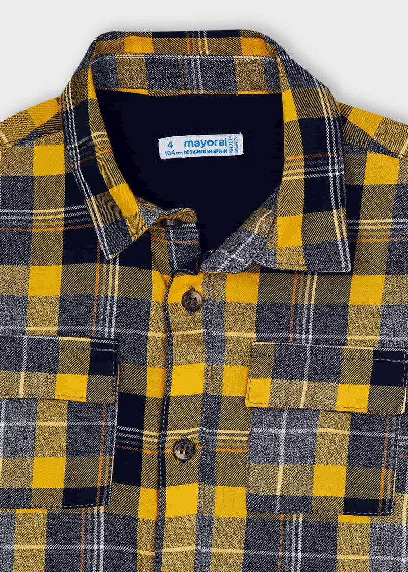 BOYS YELLOW CHECKED SHIRT (mayoral) - CottonKids.ie - Top - 2 year - 3 year - 4 year