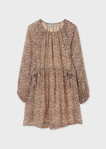 BROWN & ORANGE LEOPARD DRESS (mayoral) - CottonKids.ie - Dress - 11-12 year - 13-14 year - 15-16 year