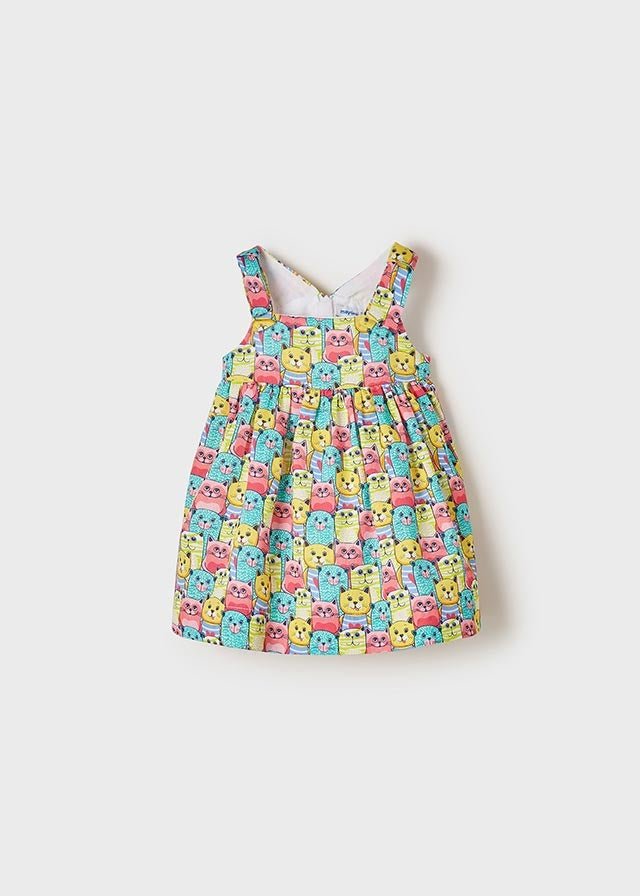Cat print dress baby girl (mayoral) - CottonKids.ie - dress - 12 month - 6 month - Dresses & Skirts
