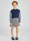 Combined striped dress for girl (mayoral) - CottonKids.ie - Dress - 2 year - 3 year - 4 year