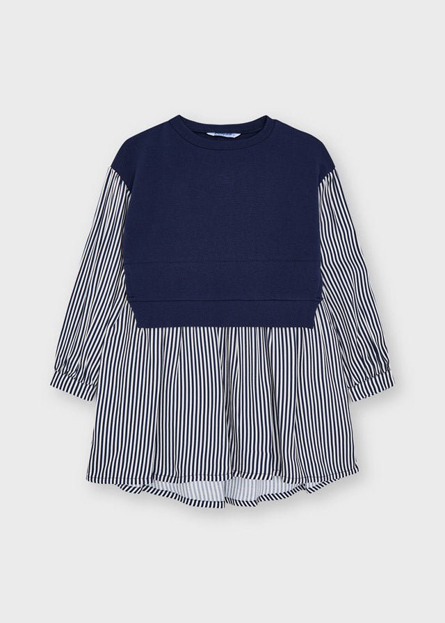 Combined striped dress for girl (mayoral) - CottonKids.ie - Dress - 2 year - 3 year - 4 year