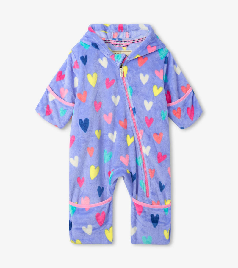 Confetti Hearts Fuzzy Fleece Baby Bundler (Hatley) - CottonKids.ie - 12 month - 18 month - 6 month