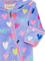 Confetti Hearts Fuzzy Fleece Hooded Pramsuit (Hatley) - CottonKids.ie - 12 month - 18 month - 6 month