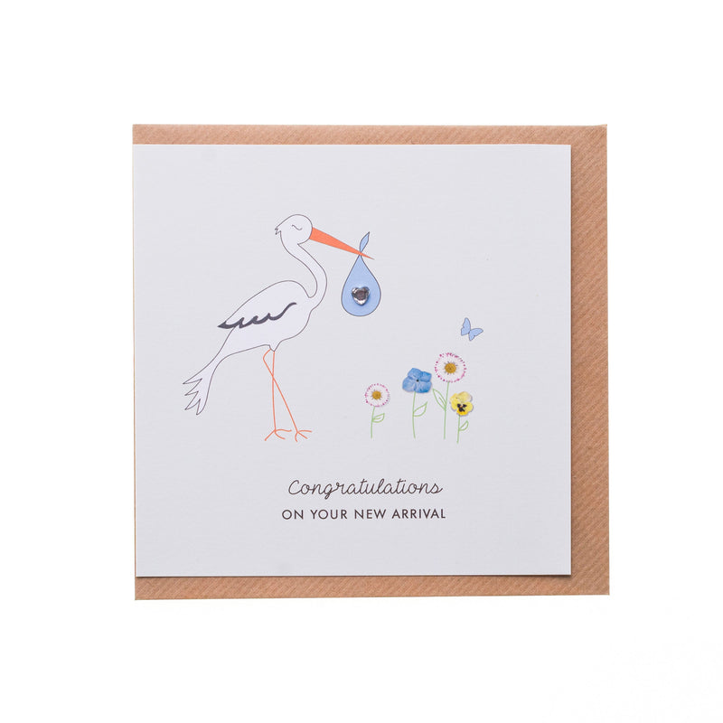 Congratulations On New Arrival Blue Card - CottonKids.ie - Card - -