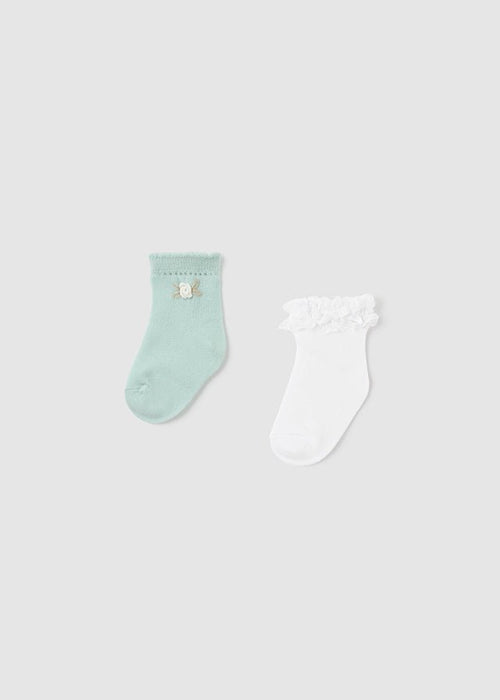 Dressy Socks Set White Mint (mayoral) - CottonKids.ie - 12 month - 18 month - 2 year