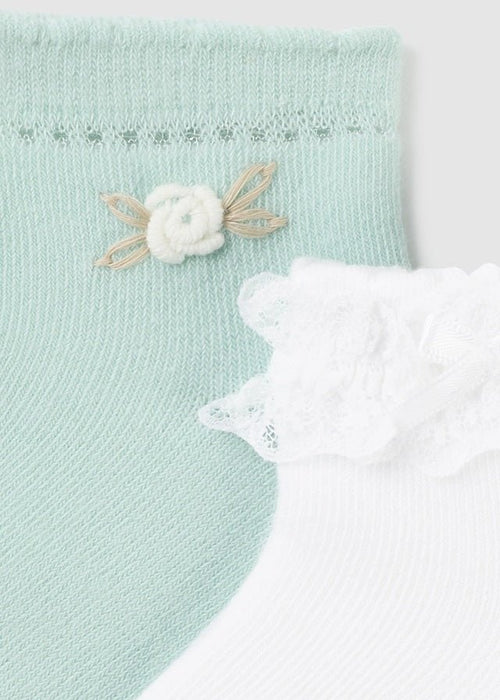 Dressy Socks Set White Mint (mayoral) - CottonKids.ie - 12 month - 18 month - 2 year