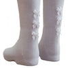 Fancy White Tights With Ribbons - CottonKids.ie - Tights - 3 year - 4 year - 5 year
