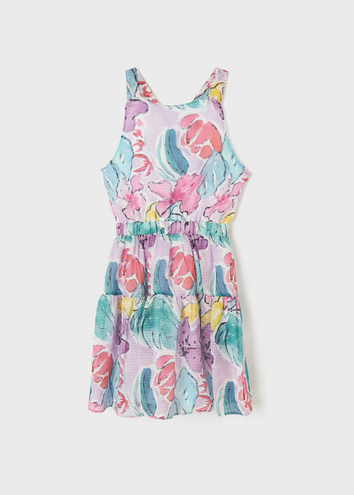 Floral Chiffon Dress (mayoral) - CottonKids.ie - Dress - 11-12 year - 13-14 year - 7-8 year