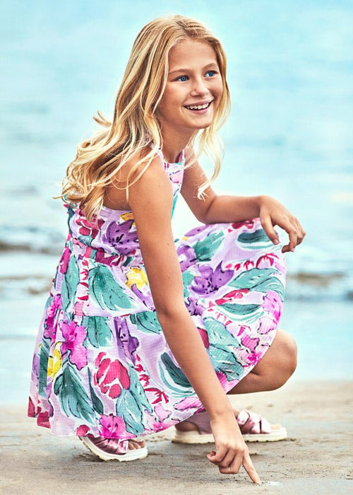 Floral Chiffon Dress (mayoral) - CottonKids.ie - Dress - 11-12 year - 13-14 year - 7-8 year