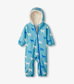 Friendly Labs Sherpa Lined Colour Changing Baby Bundler (Hatley) - CottonKids.ie - sleepsuit - 12 month - 9 month - Babysuits