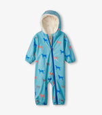 Friendly Labs Sherpa Lined Colour Changing Baby Bundler (Hatley) - CottonKids.ie - sleepsuit - 12 month - 9 month - Babysuits