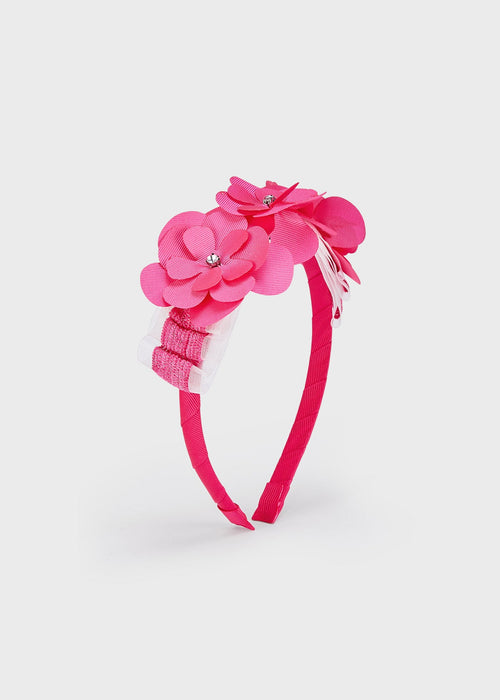 Fuchsia Pink Flowers Hairband (mayoral) - CottonKids.ie - Hair accessories - Girl - GIRL SALE - Hair Accessories