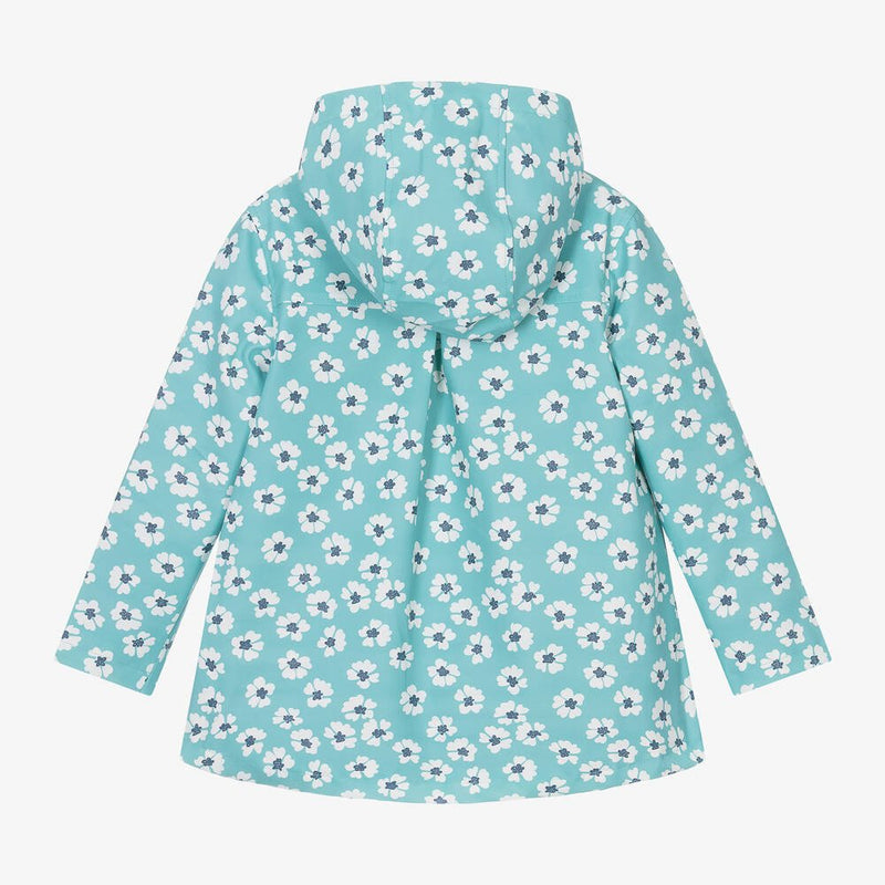 Girls Aqua Blue Floral Raincoat (Week-end à la mer) - CottonKids.ie - 12 month - 18 month - 4 year