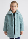 Girls Aqua Green Bouclé Coat (mayoral) - CottonKids.ie - Coats & Jackets - 2 year - 4 year - 5 year