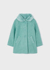 Girls Aqua Green Bouclé Coat (mayoral) - CottonKids.ie - Coats & Jackets - 2 year - 4 year - 5 year