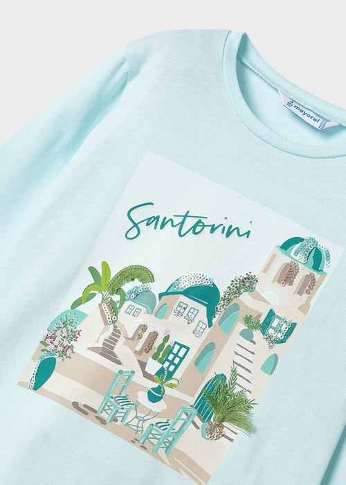 Girls Aqua Santorini Cotton Top (mayoral) - CottonKids.ie - 3 year - 4 year - 5 year