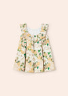 Girls Beige Pleated Floral Dress (mayoral) - CottonKids.ie - 12 month - 18 month - 2 year