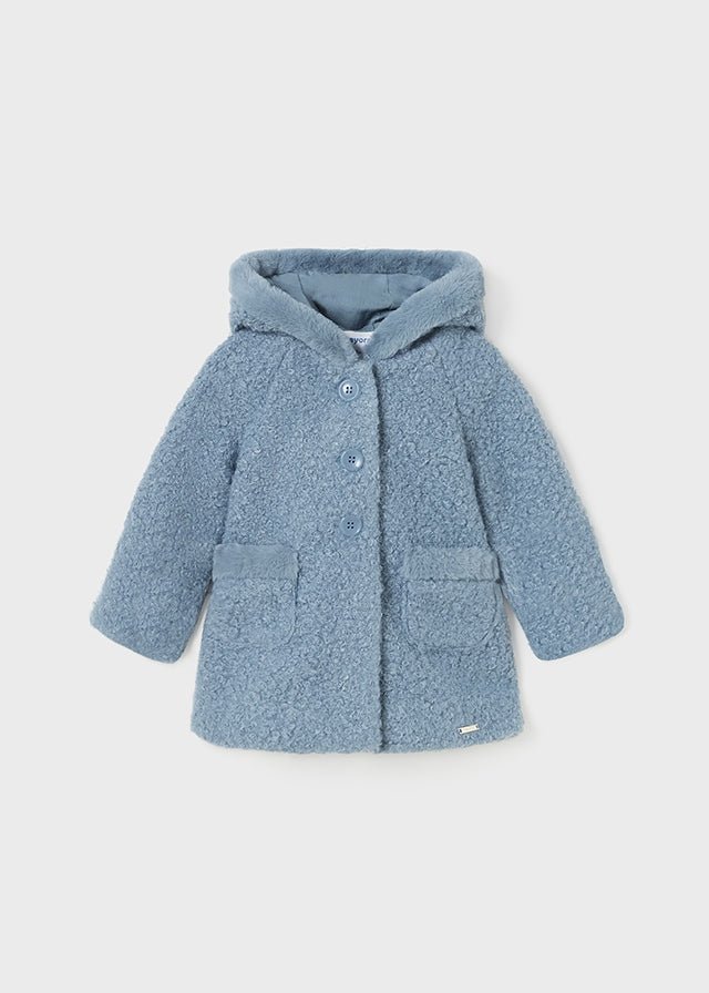 Girls Blue Bouclé Coat (mayoral) - CottonKids.ie - 12 month - 18 month - 2 year