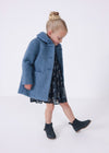 Girls Blue Bouclé Coat (mayoral) - CottonKids.ie - 2 year - 3 year - 4 year