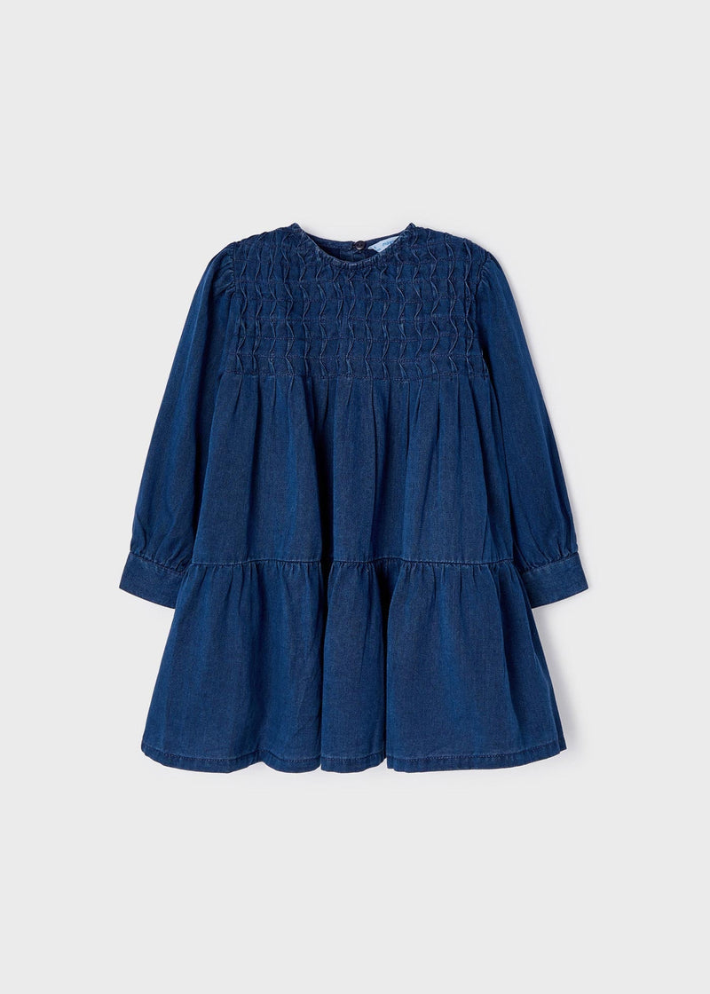 Girls Blue Chambray Dress (mayoral) - CottonKids.ie - Dresses - 12 month - 3 year - 4 year