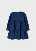 Girls Blue Chambray Dress (mayoral) - CottonKids.ie - Dresses - 12 month - 3 year - 4 year