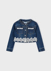 Girls Blue Denim & Lace Jacket (mayoral) - CottonKids.ie - 2 year - 3 year - 6 year