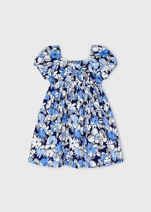 Girls Blue Floral Cotton Dress (mayoral) - CottonKids.ie - 2 year - 3 year - 4 year