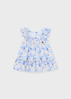 Girls Blue Floral Cotton Shirred Dress (mayoral) - CottonKids.ie - 12 month - 18 month - 2 year