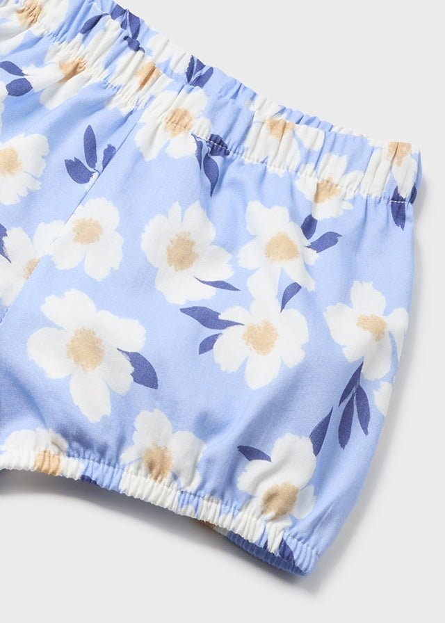 Girls Blue Floral Cotton Shorts Set (mayoral) - CottonKids.ie - 12 month - 18 month - 2 year