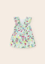 Girls Blue & Pink Cotton Floral Dress (mayoral) - CottonKids.ie - 9 month - Dresses & Skirts - Girl