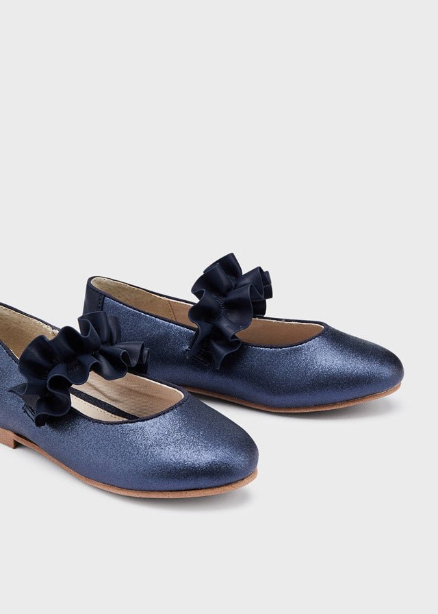 Girls Blue Pump Shoes - Main Image