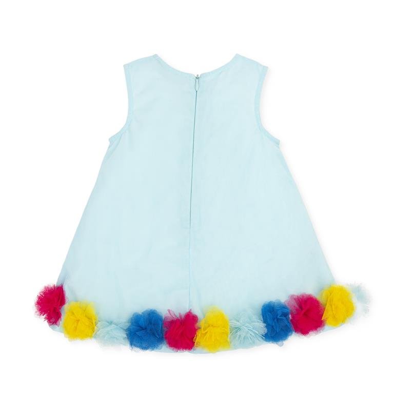 Girls Blue Tulle Pom-Pom Dress (AGATHA RUIZ DE LA PRADA) - CottonKids.ie - Dresses - 12 month - 18 month - 2 year