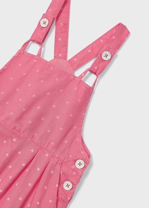 Girls Bright Pink Floral Dungarees (mayoral) - CottonKids.ie - Shorts - 2 year - 3 year - 5 year