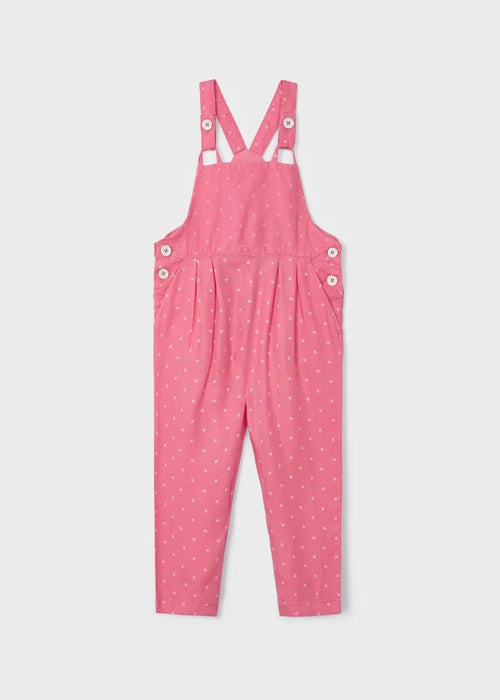Girls Bright Pink Floral Dungarees (mayoral) - CottonKids.ie - Shorts - 2 year - 3 year - 5 year