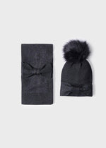 Girls Charcoal Grey Knitted Hat Set (mayoral) - CottonKids.ie - 4 year - 5 year - 6 year