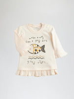 Girls Gold Fish T-shirt (CAN GO) - CottonKids.ie - Top - 18 month - 2 year - 3 year